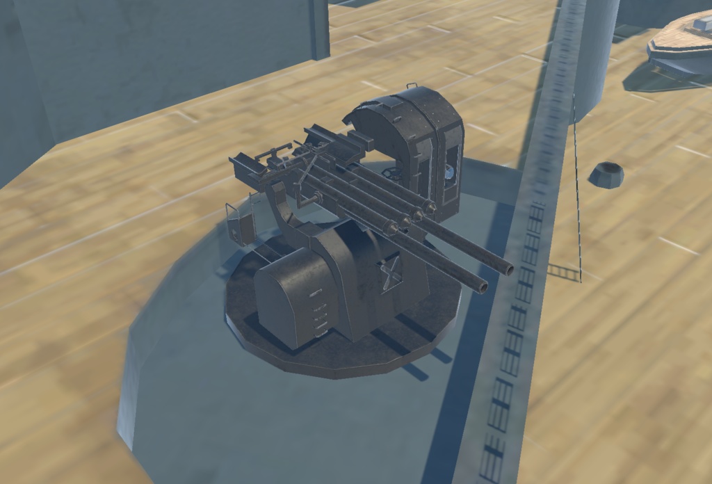 《VRCHAT想定》航空戦艦 B-ISE(伊勢)+主砲、対空砲ギミック付き《3Dモデル》