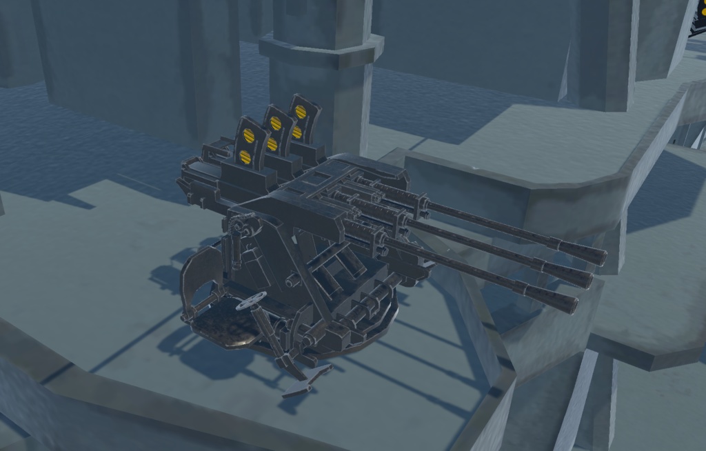 《VRCHAT想定》航空戦艦 B-ISE(伊勢)+主砲、対空砲ギミック付き《3Dモデル》