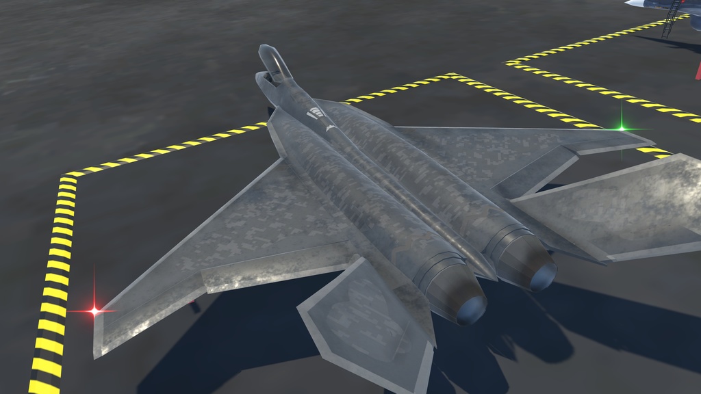 《VRChat想定》B-F3(F3原案)《飛行可能3Dモデル》