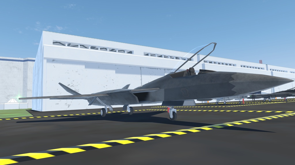 《VRChat想定》B-F3(F3原案)《飛行可能3Dモデル》