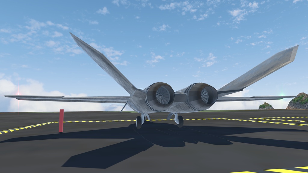 《VRChat想定》B-F3(F3原案)《飛行可能3Dモデル》