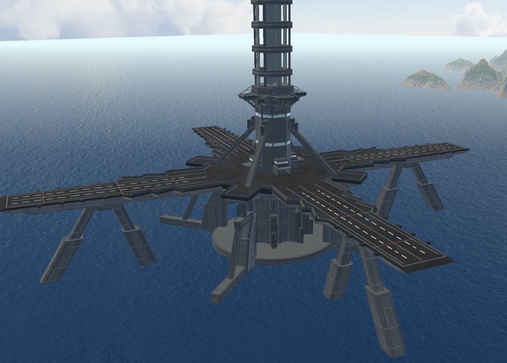 【VRChat想定】軍事軌道エレベーター「Military Elevator1」【3Dモデル】