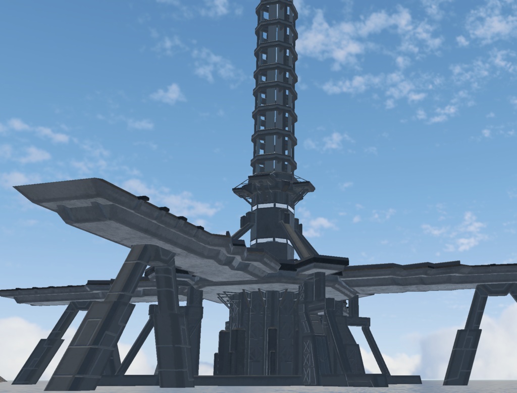 【VRChat想定】軍事軌道エレベーター「Military Elevator1」【3Dモデル】