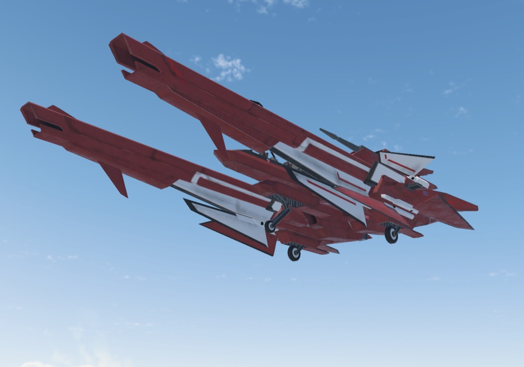 《VRCHAT想定》架空機 BFS-18CANARY《飛行可能3Dモデル》