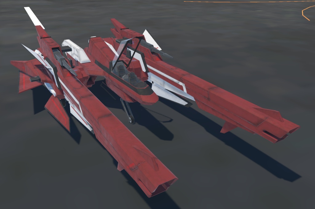 《VRCHAT想定》架空機 BFS-18CANARY《飛行可能3Dモデル》