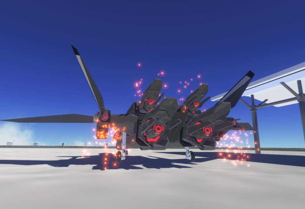 【VRChat想定】架空機 BFS003 Shoebill mk2(A型+B型+C型)3種セット【飛行可能モデル】