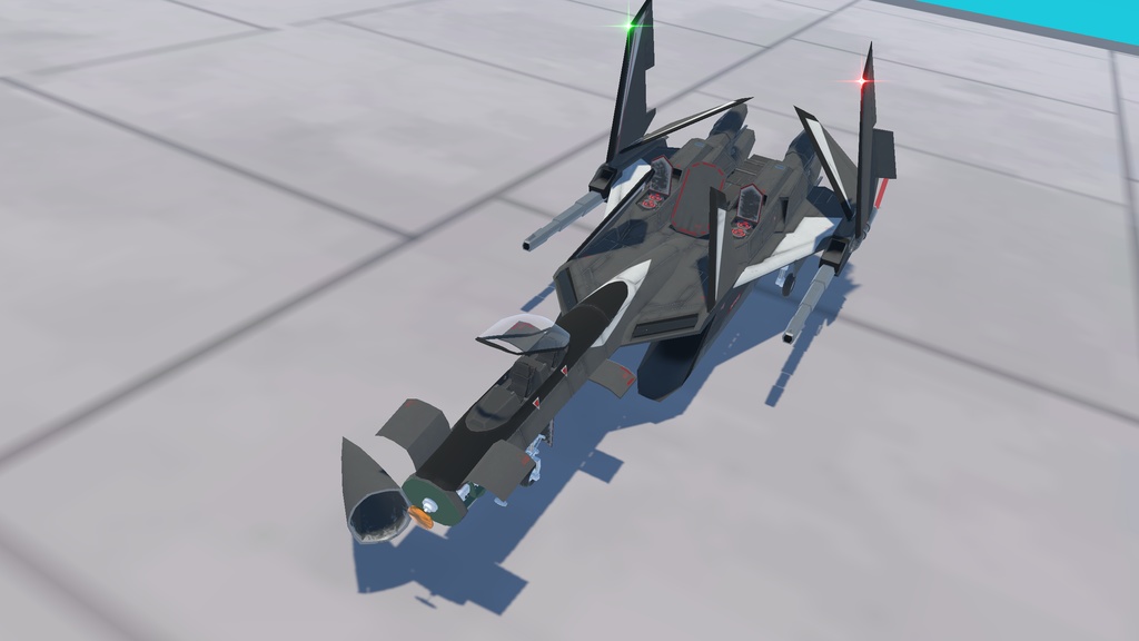 【VRChat想定】架空機 BFS003 Shoebill mk2(A型+B型+C型)3種セット【飛行可能モデル】