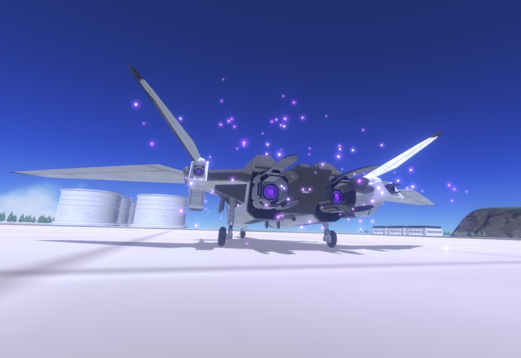 【VRChat想定】架空機 BFS003 Shoebill mk2(A型+B型+C型)3種セット【飛行可能モデル】