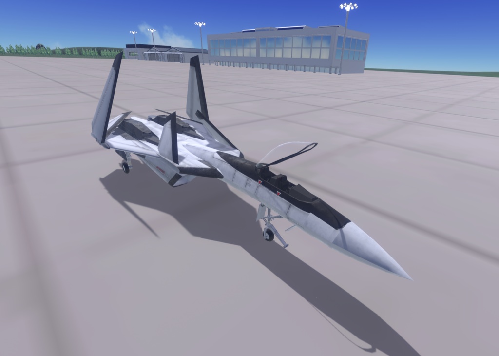 【VRChat想定】架空機 BFS003 Shoebill mk2(A型+B型+C型)3種セット【飛行可能モデル】