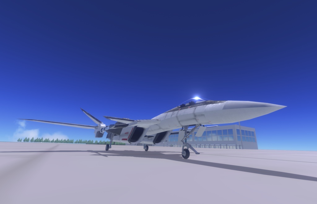 【VRChat想定】架空機 BFS003 Shoebill mk2(A型+B型+C型)3種セット【飛行可能モデル】