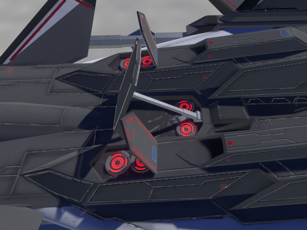 【VRChat想定】架空機 BFS003 Shoebill mk2(A型+B型+C型)3種セット【飛行可能モデル】