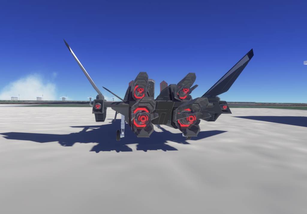 【VRChat想定】架空機 BFS003 Shoebill mk2(A型+B型+C型)3種セット【飛行可能モデル】