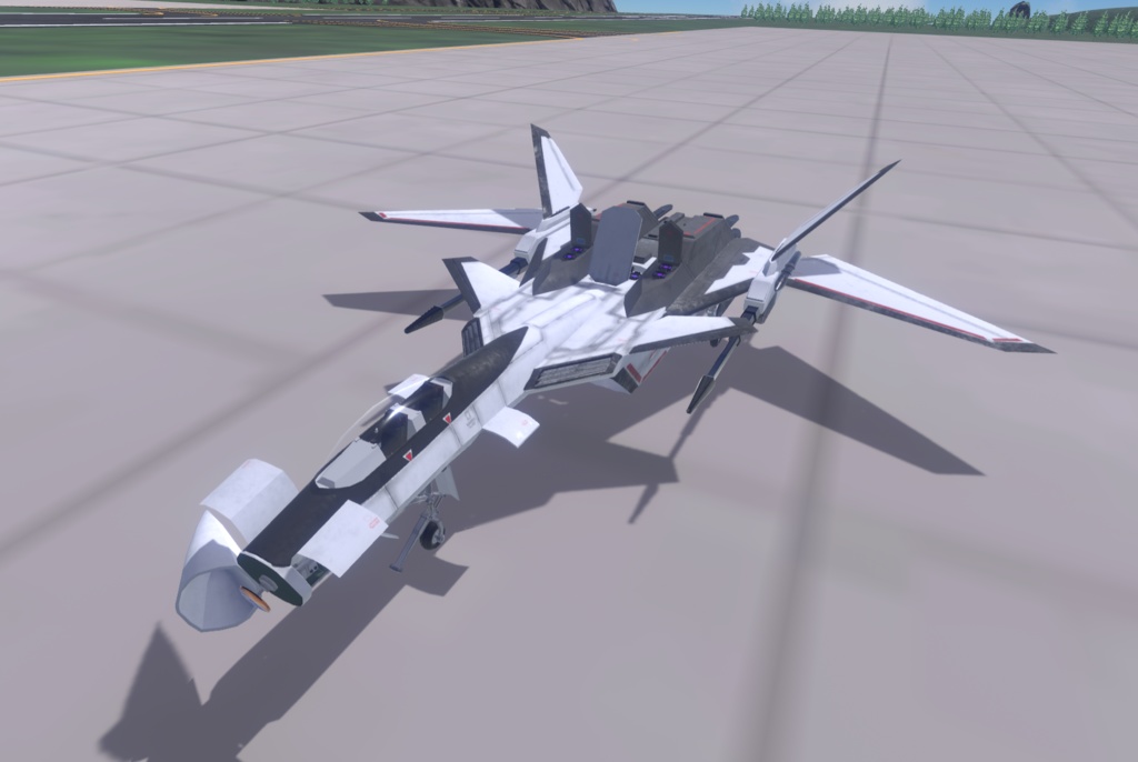 【VRChat想定】架空機 BFS003 Shoebill mk2(A型+B型+C型)3種セット【飛行可能モデル】