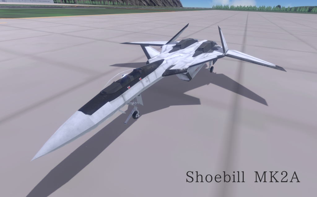 【VRChat想定】架空機 BFS003 Shoebill mk2(A型+B型+C型)3種セット【飛行可能モデル】
