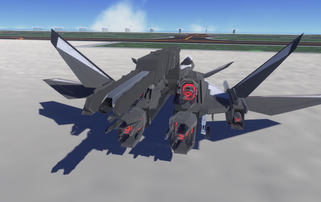 【VRChat想定】架空機 BFS003 Shoebill mk2(A型+B型+C型)3種セット【飛行可能モデル】