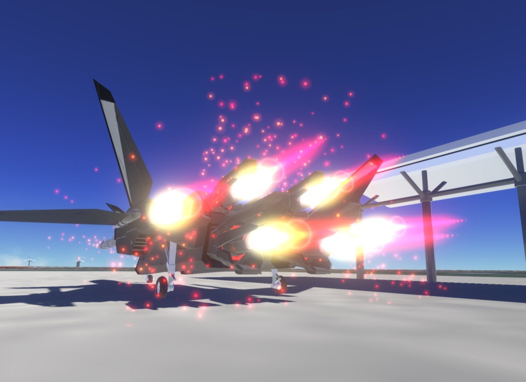 【VRChat想定】架空機 BFS003 Shoebill mk2(A型+B型+C型)3種セット【飛行可能モデル】