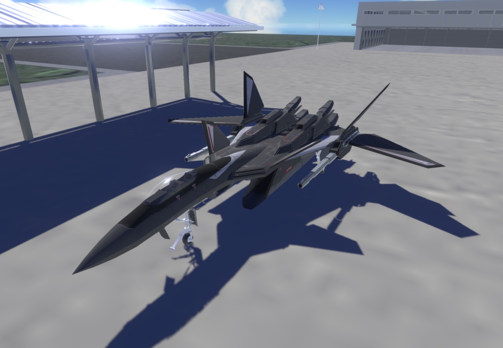 【VRChat想定】架空機 BFS003 Shoebill mk2(A型+B型+C型)3種セット【飛行可能モデル】
