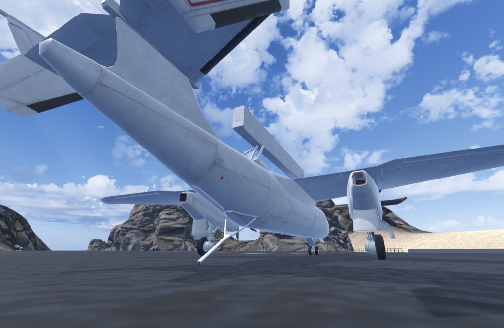 【VRChat想定】架空早期警戒機 BRE-03 murrelet マーレット【飛行可能3Dモデル】