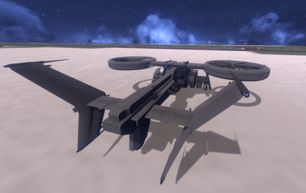 【VRChat想定】架空ヘリコプター BGH-25 Jackal(ジャッカル)【飛行可能3Dモデル】