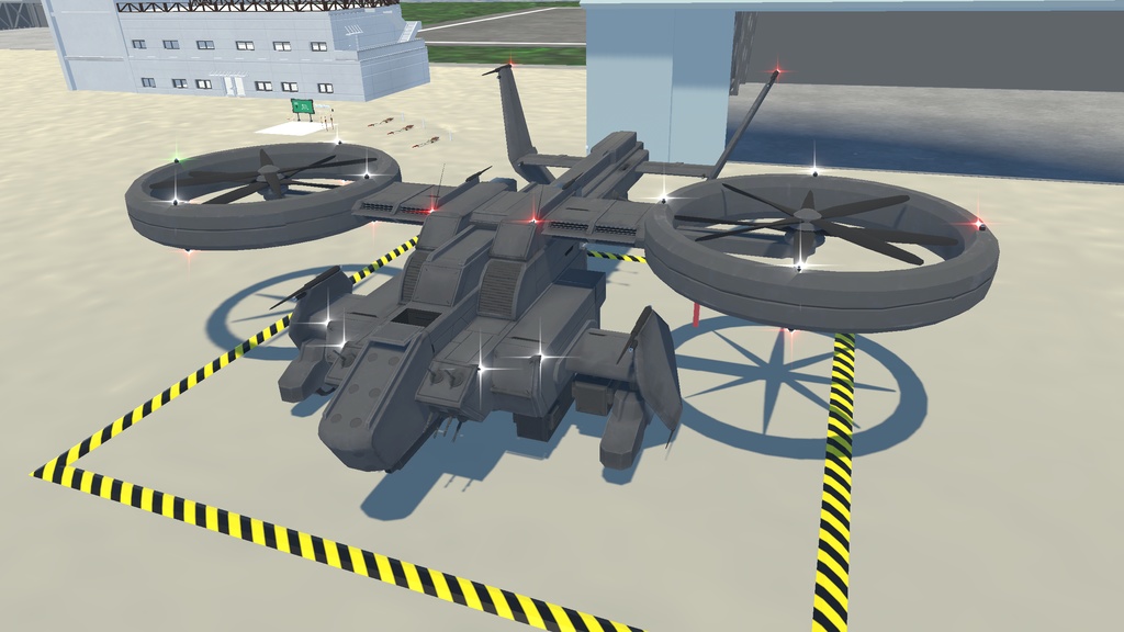 【VRChat想定】架空ヘリコプター BGH-25 Jackal(ジャッカル)【飛行可能3Dモデル】