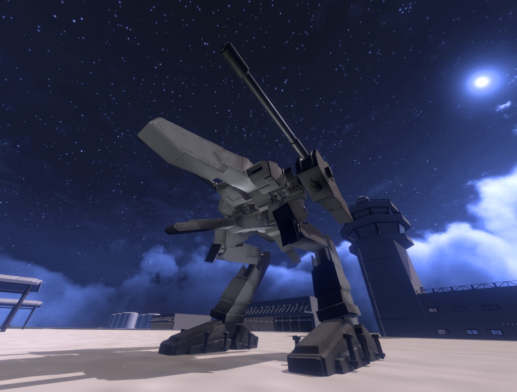 【VRChat想定】架空二足攻撃機 BGG-03 Rhinoceros(ライナースレス)【操作可能3Dモデル】