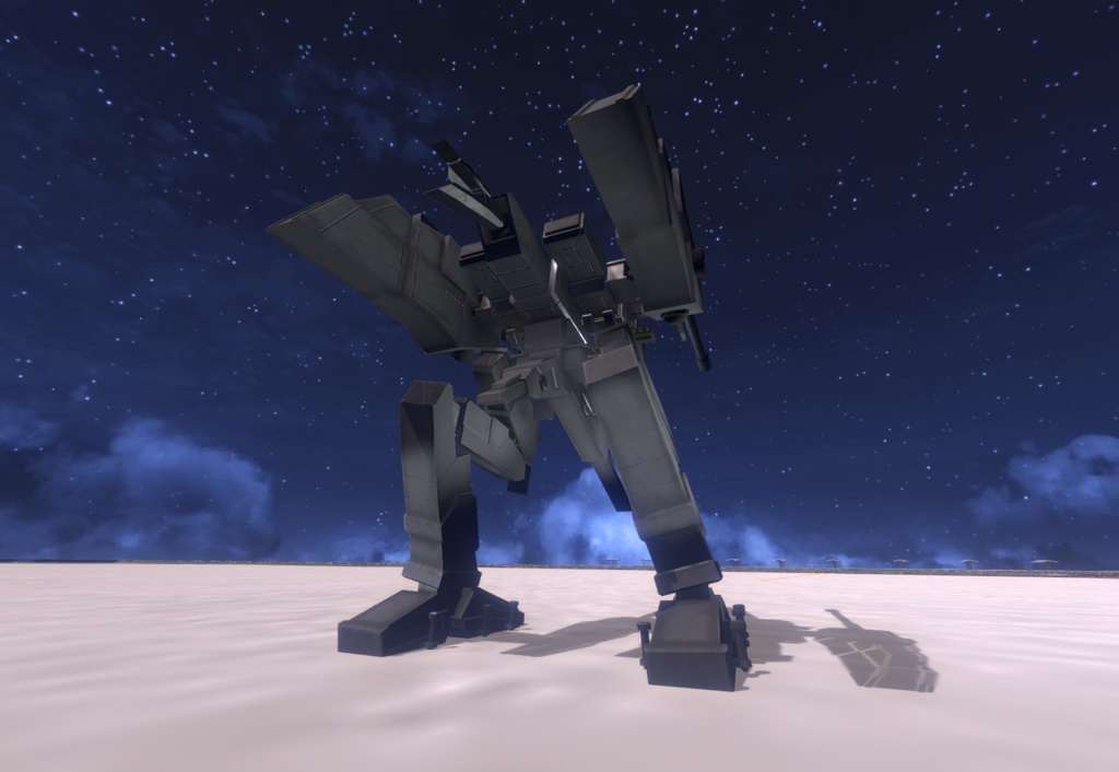 【VRChat想定】架空二足攻撃機 BGG-03 Rhinoceros(ライナースレス)【操作可能3Dモデル】