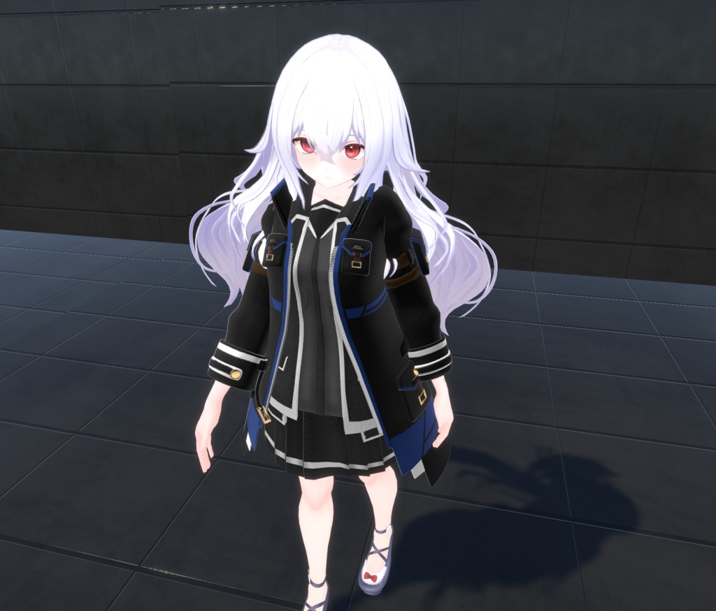 【20アバター対応、MA対応】学生機関な戦闘制服コーデ【VRChat想定 衣装3Dモデル】