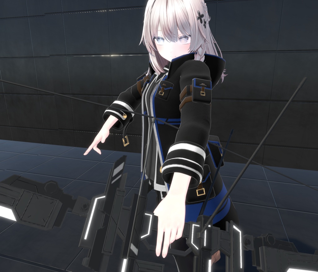 【20アバター対応、MA対応】学生機関な戦闘制服コーデ【VRChat想定 衣装3Dモデル】