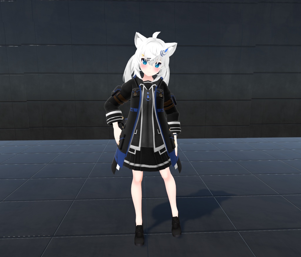 【20アバター対応、MA対応】学生機関な戦闘制服コーデ【VRChat想定 衣装3Dモデル】