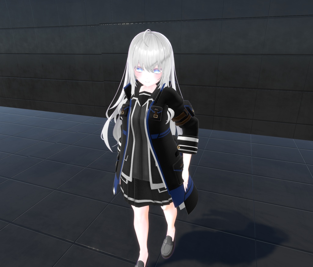 【20アバター対応、MA対応】学生機関な戦闘制服コーデ【VRChat想定 衣装3Dモデル】