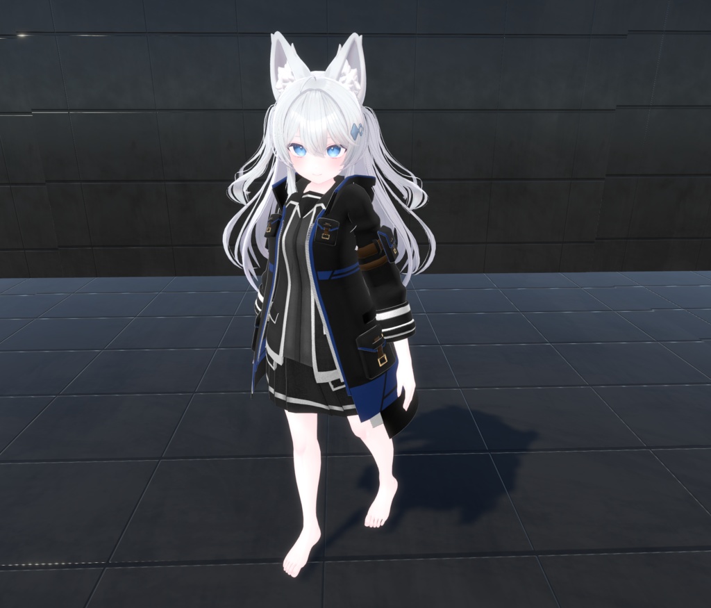 【20アバター対応、MA対応】学生機関な戦闘制服コーデ【VRChat想定 衣装3Dモデル】