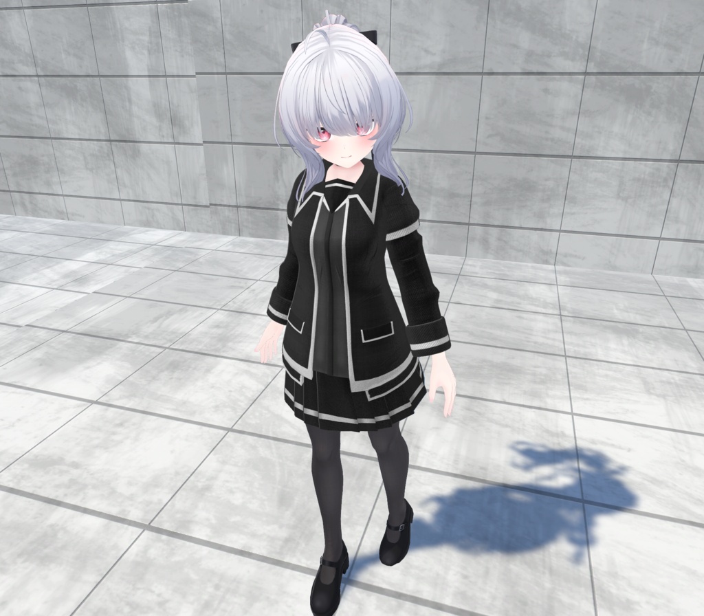 【20アバター対応、MA対応】学生機関な戦闘制服コーデ【VRChat想定 衣装3Dモデル】