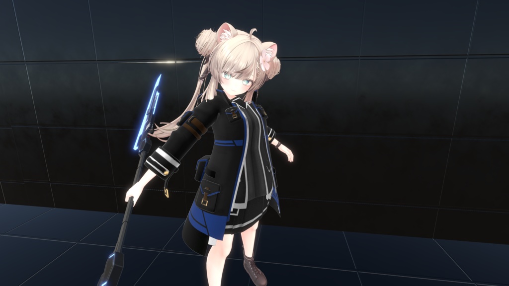 【20アバター対応、MA対応】学生機関な戦闘制服コーデ【VRChat想定 衣装3Dモデル】