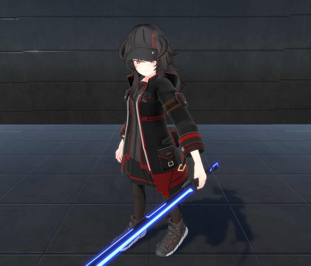 【20アバター対応、MA対応】学生機関な戦闘制服コーデ【VRChat想定 衣装3Dモデル】