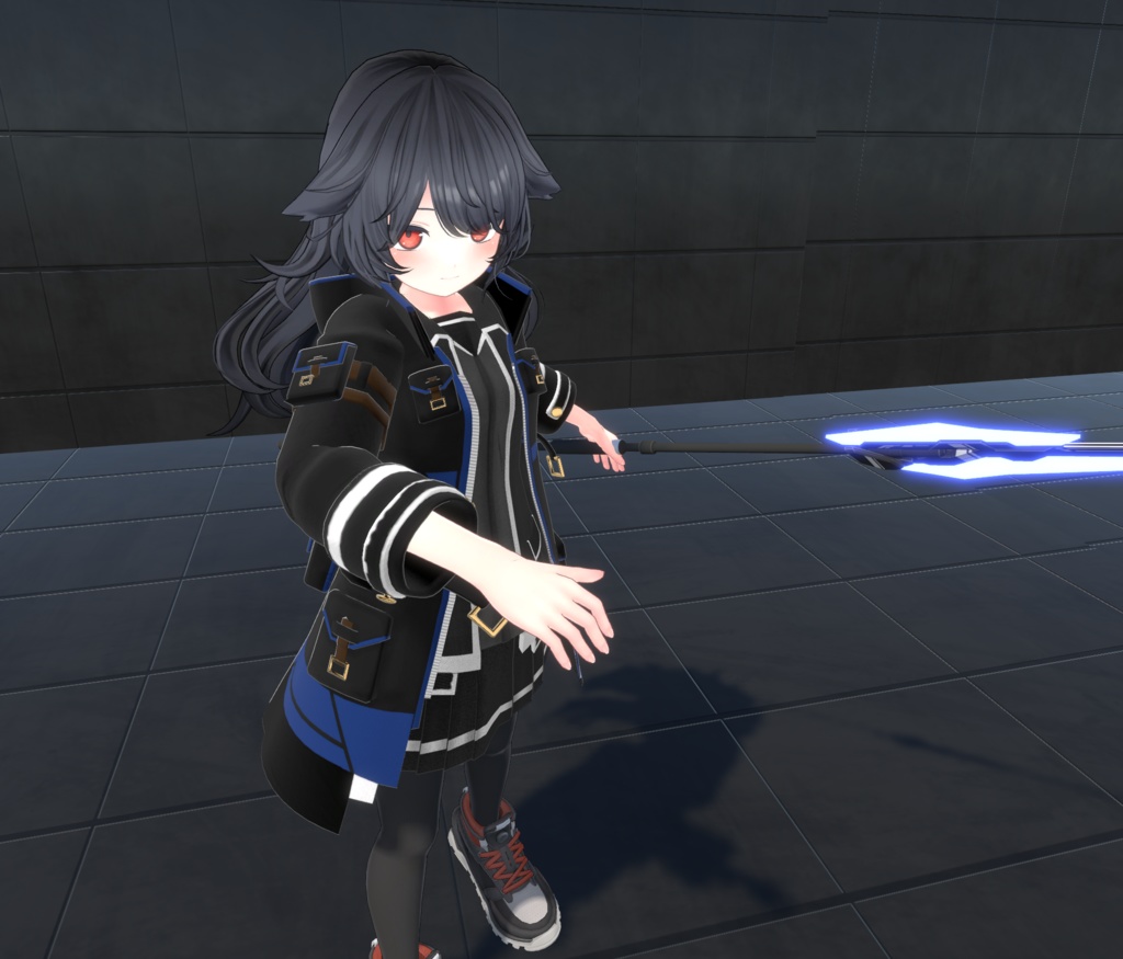 【20アバター対応、MA対応】学生機関な戦闘制服コーデ【VRChat想定 衣装3Dモデル】