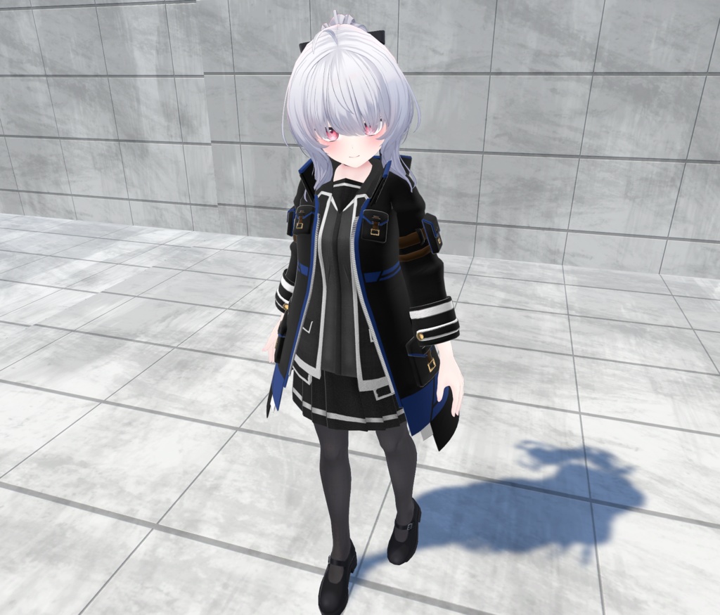 【20アバター対応、MA対応】学生機関な戦闘制服コーデ【VRChat想定 衣装3Dモデル】