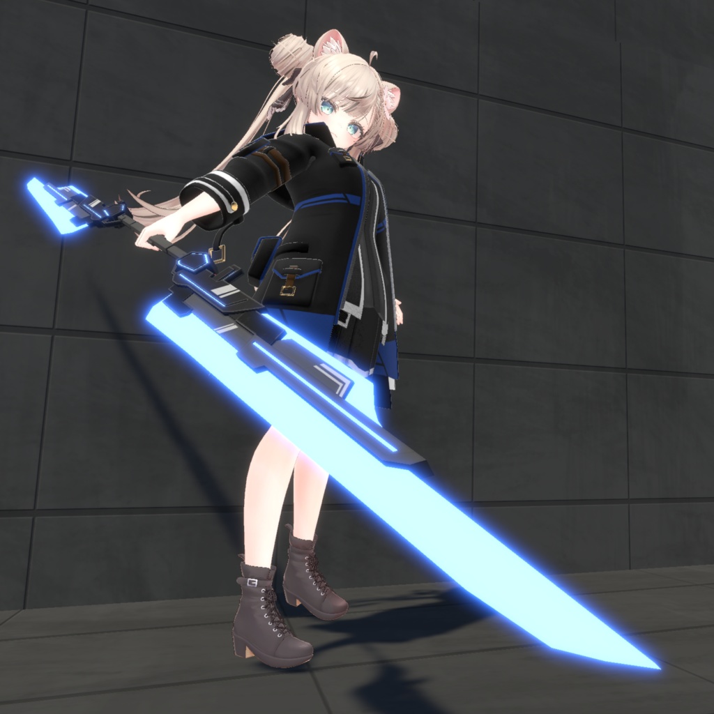 【20アバター対応、MA対応】学生機関な戦闘制服コーデ【VRChat想定 衣装3Dモデル】