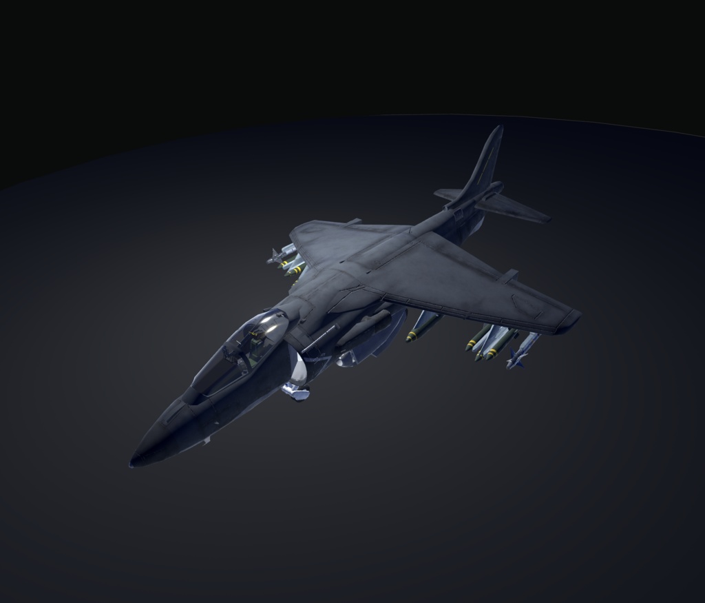 【VRChat想定】B-AV8B【飛行可能3Dモデル】