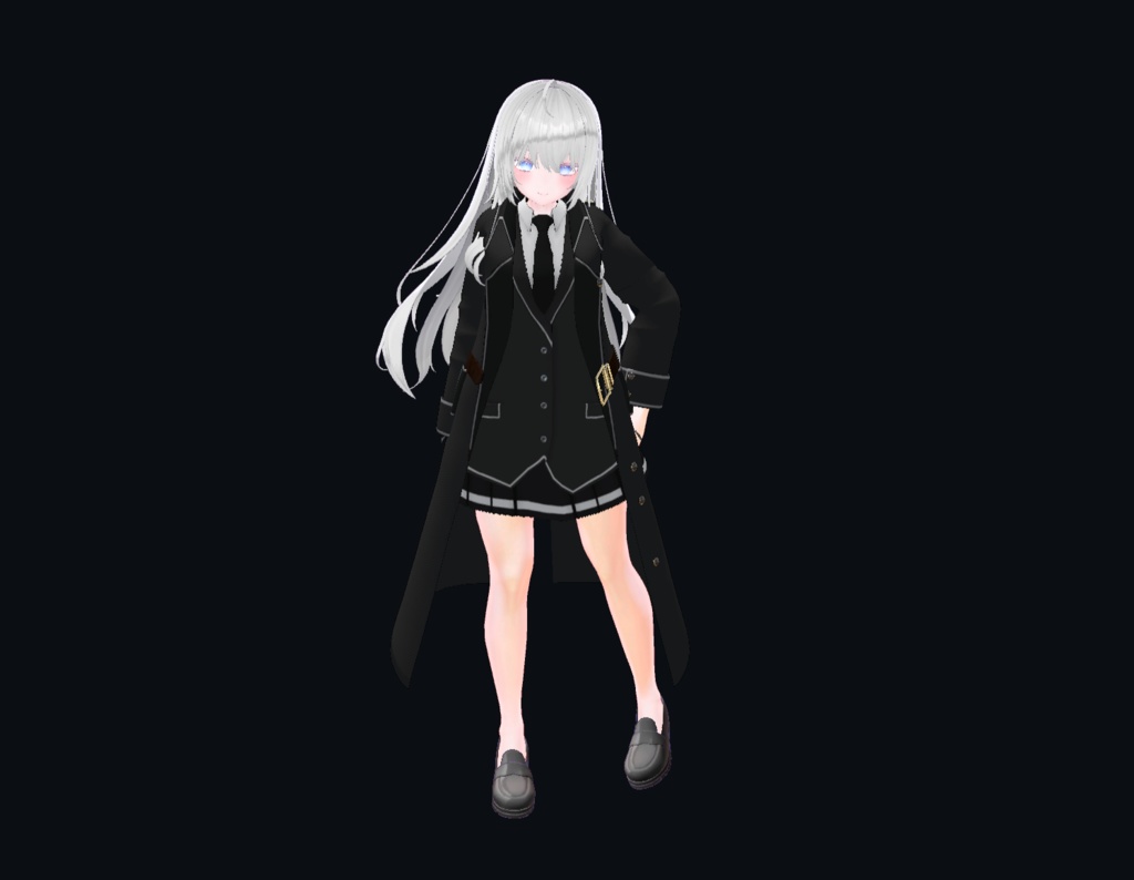 【22アバター対応、MA対応】指揮官な制服コート 【VRChat想定 衣装3Dモデル】