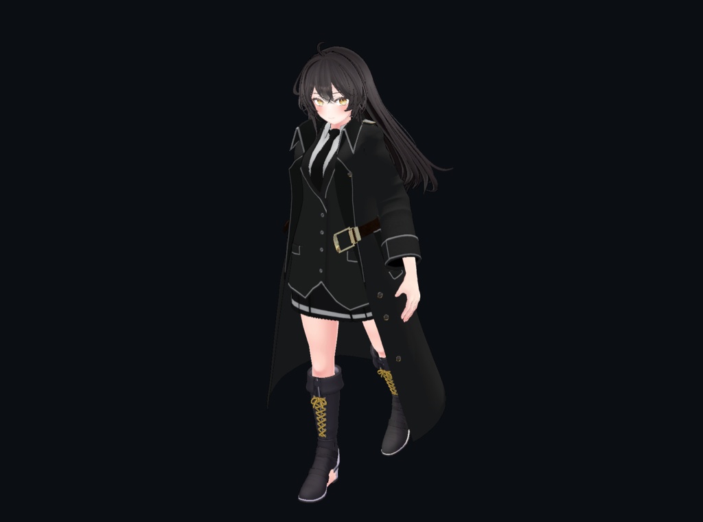 【22アバター対応、MA対応】指揮官な制服コート 【VRChat想定 衣装3Dモデル】