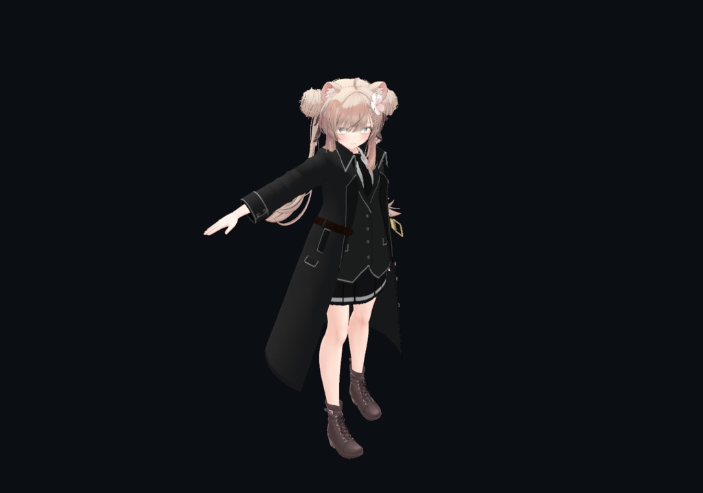 【22アバター対応、MA対応】指揮官な制服コート 【VRChat想定 衣装3Dモデル】