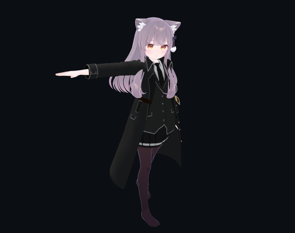 【22アバター対応、MA対応】指揮官な制服コート 【VRChat想定 衣装3Dモデル】