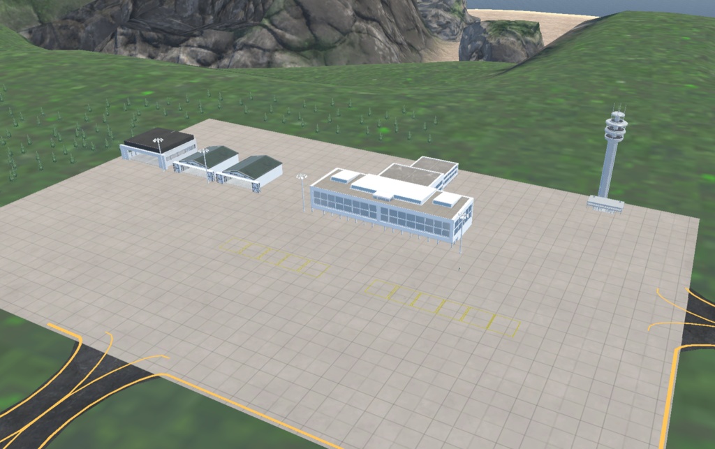 【VRChat想定】フライトワールド用地形vol1【3Dモデル】