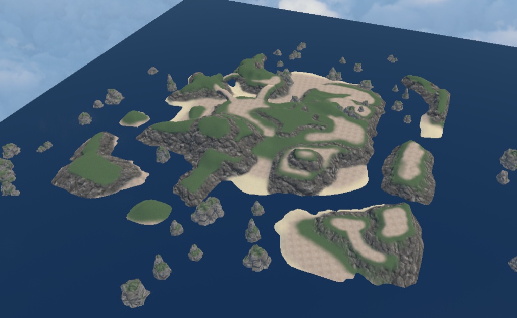 【VRChat想定】フライトワールド用地形vol1【3Dモデル】
