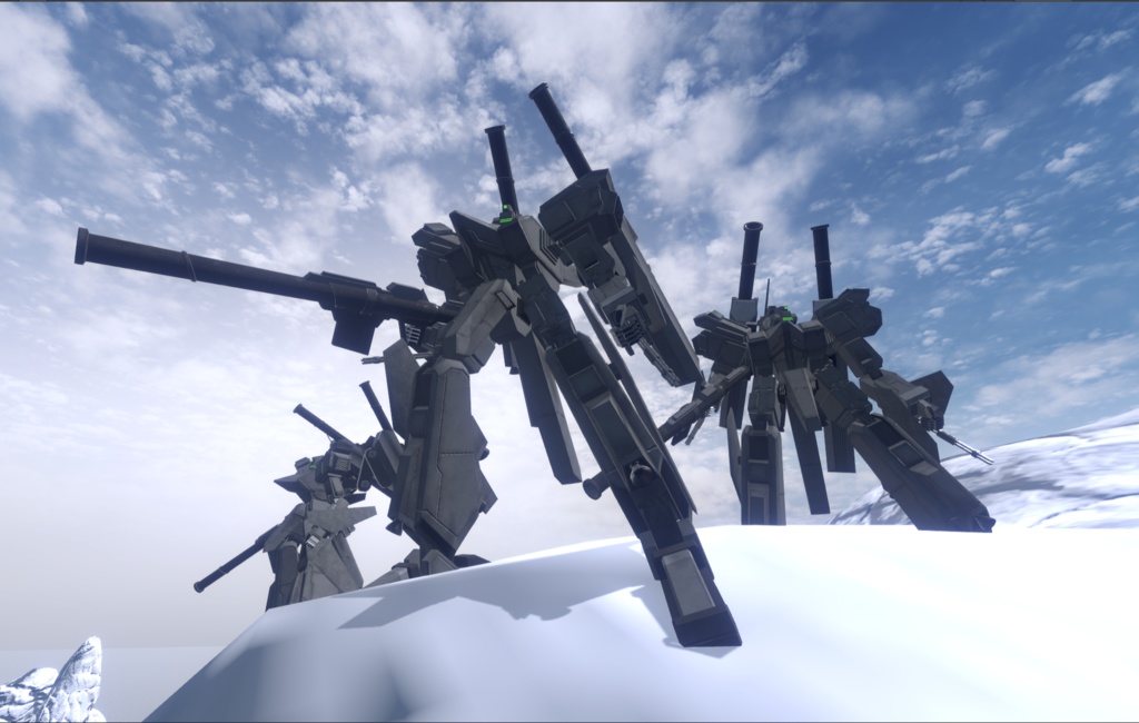 【VRChat想定】人型兵器BGG06-BEAR【簡易プラモデルギミック、操作可能3Dモデル】
