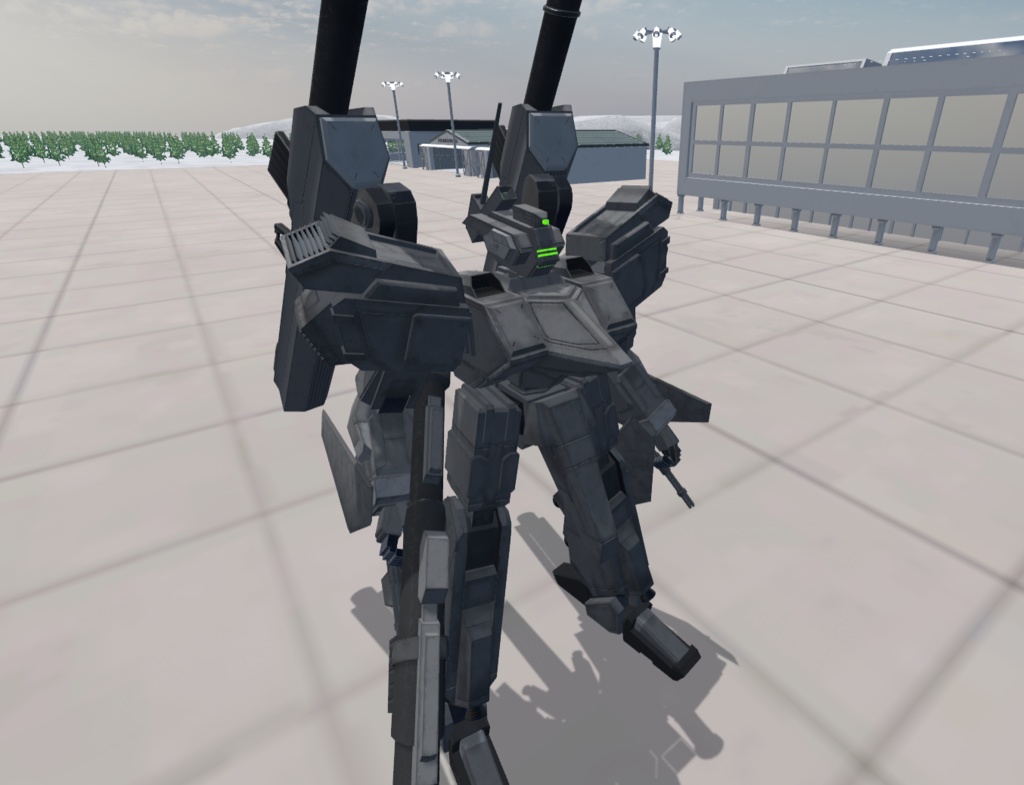 【VRChat想定】人型兵器BGG06-BEAR【簡易プラモデルギミック、操作可能3Dモデル】