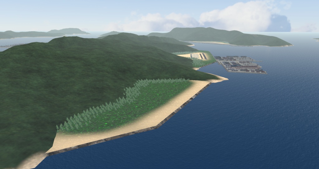 【VRChat想定】フライトワールド用地形vol2【3Dモデル】