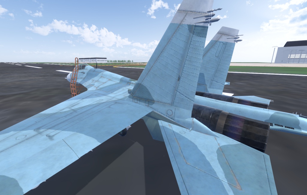 【VRChat想定】B-SU27改【飛行可能3Dモデル】