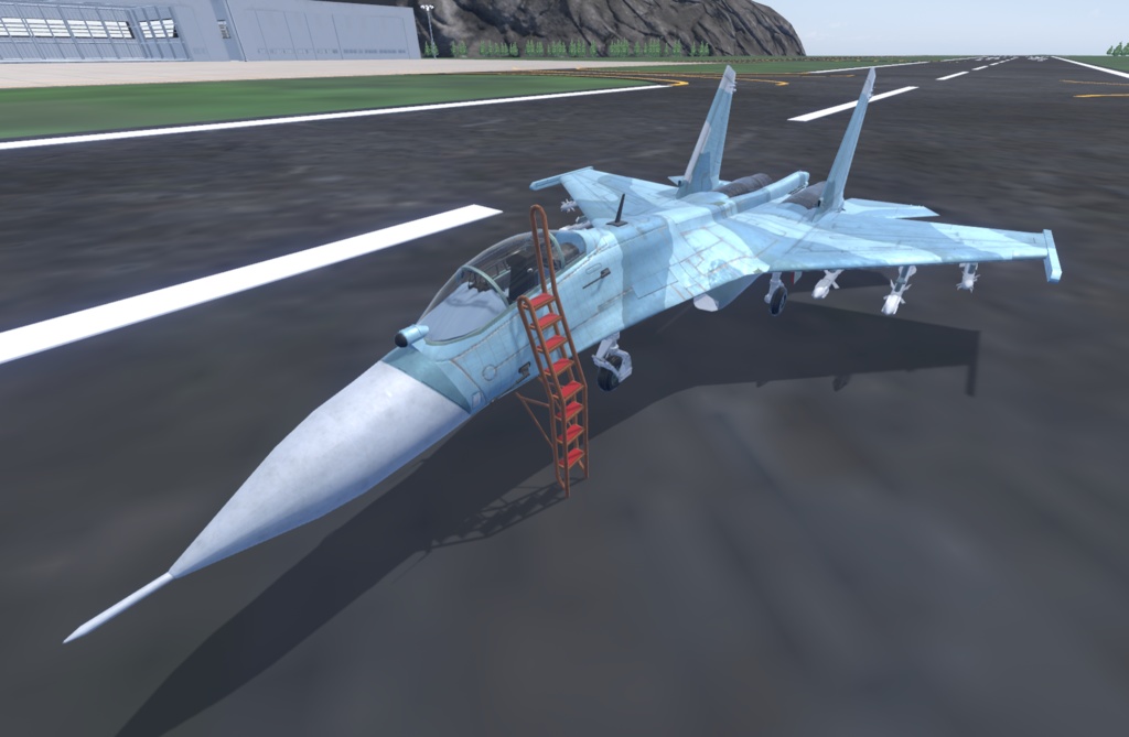 【VRChat想定】B-SU27改【飛行可能3Dモデル】