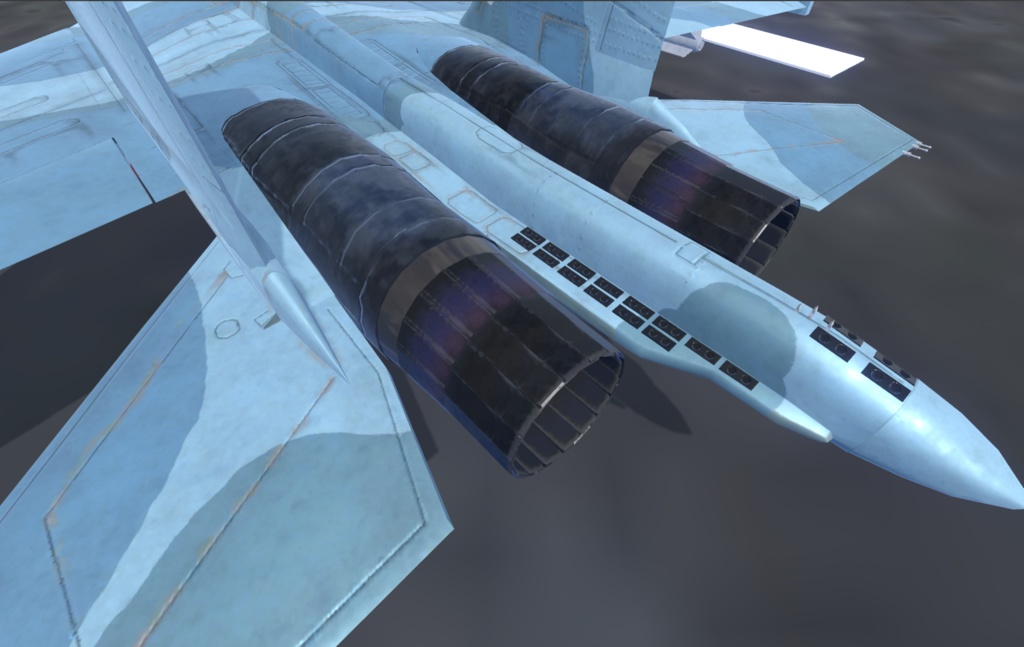 【VRChat想定】B-SU27改【飛行可能3Dモデル】